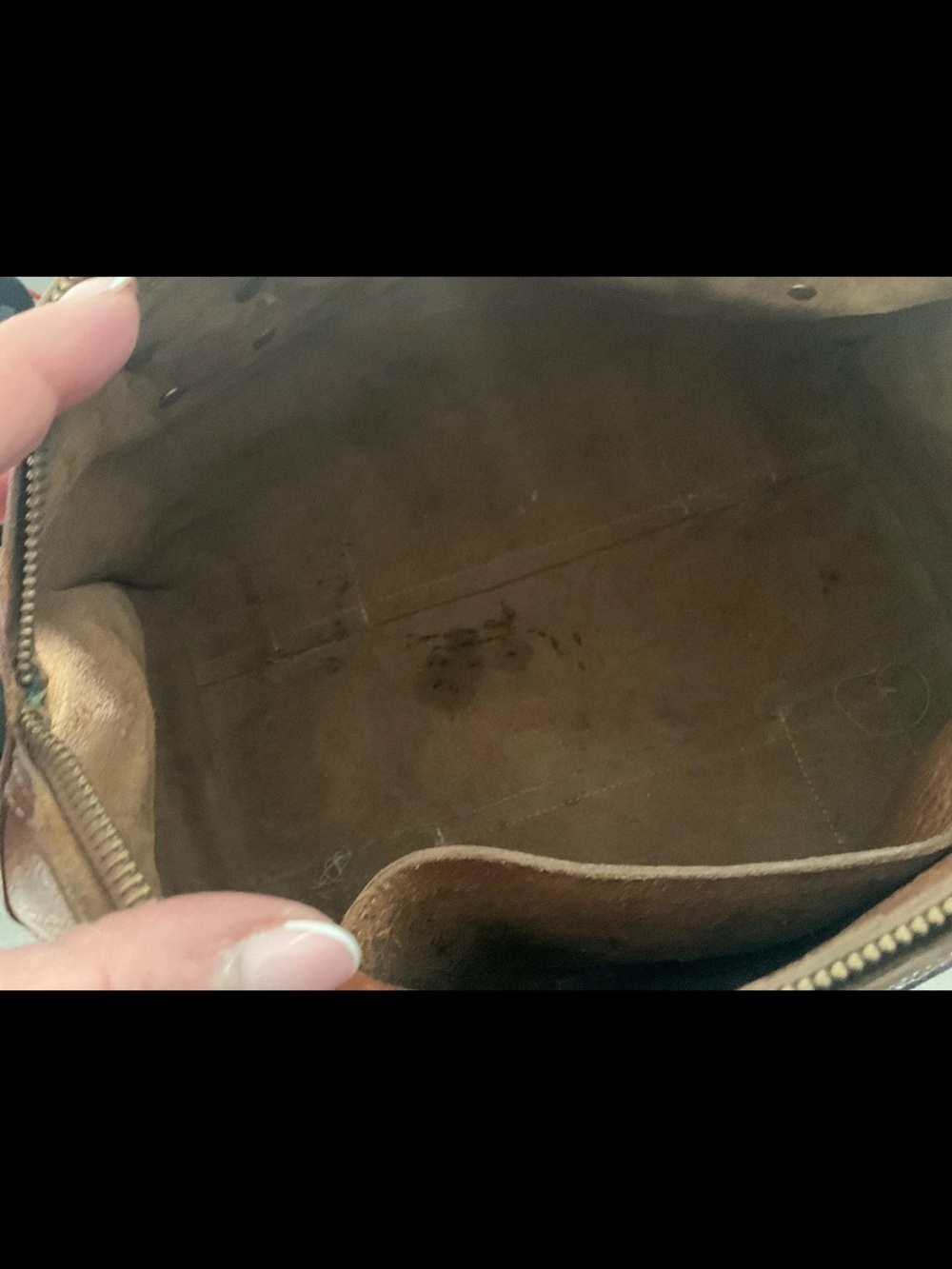 Mulberry Brown Leather and Beige Canvas Satchel - Picture 14 of 16